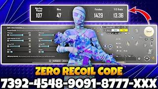 BGMI 2024 NO RECOIL/ZERO RECOIL SENSITIVITY CODE | BGMI BEST SENSITIVITY SETTINGS.