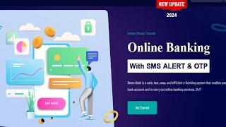 Online banking script with sms alert