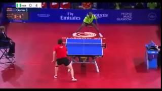 Amazing African ping pong player wins 41 shot rally