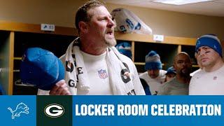 Lions at Packers postgame locker room celebration