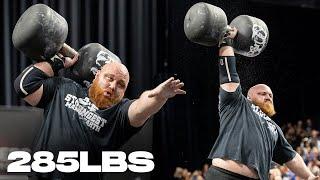 LUCAS HATTON'S IMPRESSIVE CIRCUS DUMBBELL RUN | 285LBS