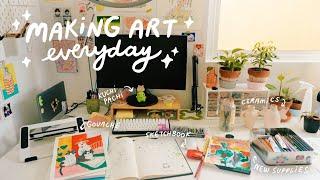 MAKING ART EVERYDAY FOR A WEEK 彡 STUDIO VLOG