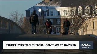 Trump moves to cut federal contract to Harvard