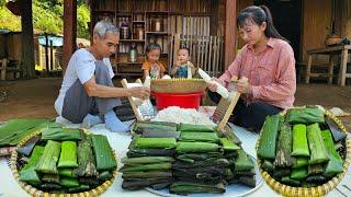 Binh Harvesting and processing delicious San cakes - Enjoying cakes with children in the village.