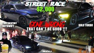 BMW M340 G20 TFM VS BMW F30 340 STREET RACE GOES TERRIBLY NO WAY IT BLEW INSANE  $2K