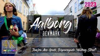  Aalborg, Denmark | City Walk | Walking Street | Jomfru Ane Gade | Bispensgade | 4K | July 2023