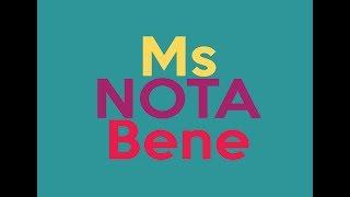 Welcome to Ms Nota Bene | See description below