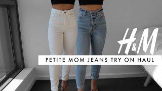 H&M DENIM HAUL | MOM JEANS for Petite girls | Size 4/32