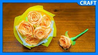 Easy DIY Rose Bouquet | Tissue Paper | Crepe Paper | Flower Crafts