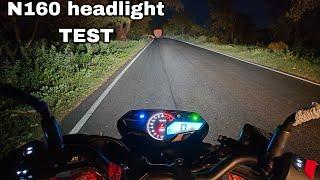 || NEW BAJAJ PULSAR N160 E20 2023 MODEL headlight Test || क्या लाइट है||  #n160headlighttest #bajaj