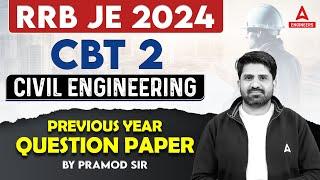 RRB JE 2024 | RRB JE CBT 2 Civil Engineering Previous Year Question Paper | By Pramod Sir