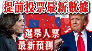 2024年美國總統選舉提前投票最新資料：選舉人票最新預測！川普vs賀錦麗 | 2024年美国总统大选提前投票最新数据：选举人票最新预测！特朗普vs哈里斯