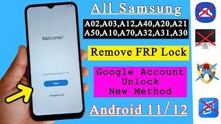 All Samsung Android 11/12 Frp Bypass *#0*# Not Working | A02,A03,A10,A20,A12 Google Account Bypass