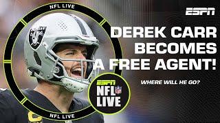 Marcus Spears explains the significance of Derek Carr becoming a free agent | NFL Live