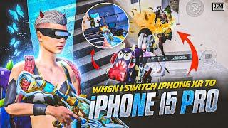 When I Switch IPHONE Xr TO 15 PRO ] | BGMI CONQUEROR LOBBY’S CLUTCHS 