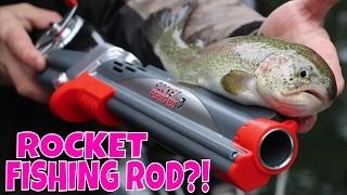 Rocket Fishing Rod Catches Fish! Fishing Challenge!