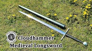 Cloudhammer Medieval Longsword Review & Test Cutting with @UnsheathedSwordReviews