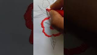 Hibiscus flowers drawing #drawing #art #flowers #trending#jeeva #colour #music