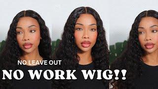 EASIEST WIG EVER! Seamless Natural Install No Leave out Easy Hollywood Wave 9x6 S-cap Wig WowAfrican