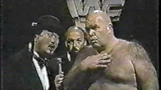 Mr. Fuji and George "The Animal" Steele speak with Gene Okerlund - July 1984