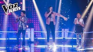 YouJuand, Karla y Juanse cantan Robarte un Beso – Batallas | La Voz Kids Colombia 2018