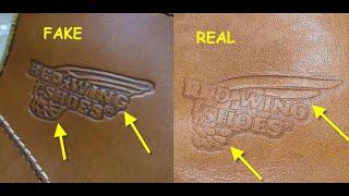 How to spot original Red Wings boots.  Real vs fake Red Wing Classic Moc boots.