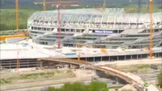 Die Bauphase der Allianz Arena im Zeitraffer