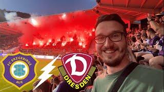 PYRO DUELL im SACHSENDERBY  | Erzgebirge Aue vs. Dynamo Dresden Stadionvlog | RAWfootball