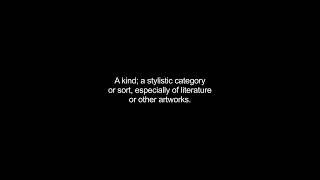 genres video Dictionary meaning and pronunciation