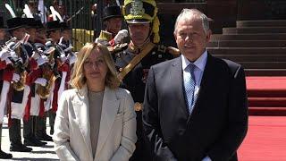 In Argentina, Italy's Meloni takes part in ceremony honoring General Jose de San Martin | AFP