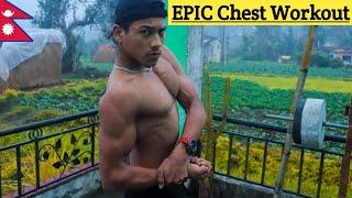 EPIC Chest Workout | My HomeMade Gym | ANISH FITNESS