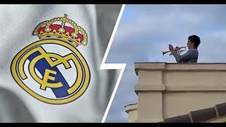 Madridista's emotional trumpet play to Real Madrid Decima anthem from balcony