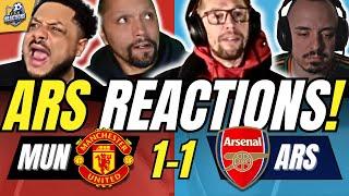 ARSENAL FANS DISGUSTED REACTIONS TO MAN UTD 1-1 ARSENAL | PREMIER LEAGUE FAN REACTIONS