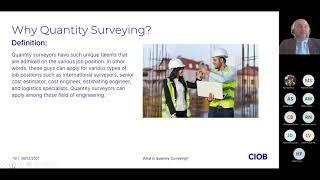 Introduction to Quantity Surveying | Tomorrow's Leaders | CIOB