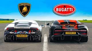 Bugatti Chiron SS v 1,800hp Lambo Huracan: DRAG RACE