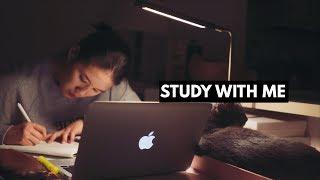 STUDY WITH ME with music | late night study session!