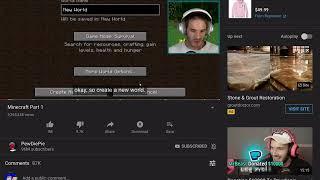 Pewdiepie plays Minecraft