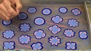 Learn paper marbling with an Estée Lauder commissioned artist using Turkish Ebru techniques (2 of 4)