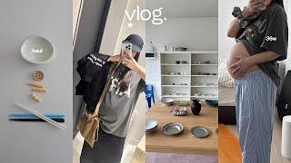 vlog. 직장인 10년만에..! 첫 휴직. 일을 쉰다는건 어떤 느낌일까 / 그릇 하울, 행궁동 소품샵 쇼핑&카페 / 스티븐해링턴 전시 / 이제 임신 36주 막달 임산부 브이로그