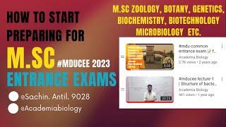 How to start preparing for Msc entrance Exams in Life sciences #mducee2023 #mducee