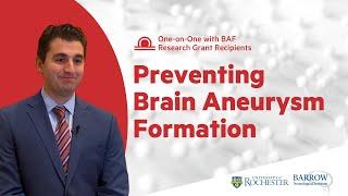 Is it possible to stop a brain aneurysm from forming and rupturing? R. Rahmani MD | BAF Research