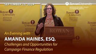 An Evening with Amanda Haines, Esq.: “Challenges and Opportunities for Campaign Finance Regulation”