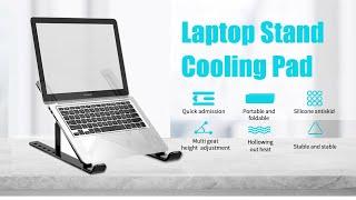 Laptop Stand Adjustable Portable Non-slip | Laptop Cooling Pad for 2021,Aluminium Alloy Laptop Stand