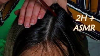 ASMR Scalp Check for Relaxation | Real Person Scalp | 2 HOURS Asmr Compilation | No Talking