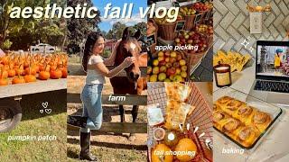 COZY FALL VLOG  apple picking, fall shopping, baking, aesthetic