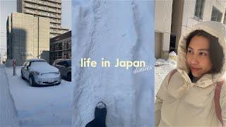 living abroad in Hokkaido Japan diaries | snowing, walking around Sapporo City