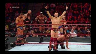 Rollins,Brawn Stemmen,Belors,Lashley___Rode vs Zayn,Owens,The Miz, Mizt Owrage.