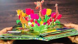 How to make 3D book/ 3D JUNGLE BOOK/ POPUP JUNGLE BOOK/ ANIMALS BOOK/  HANDMADE JUNGLE BOOK