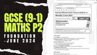 GCSE Maths Edexcel May 2024 Foundation Paper 2 Exam Walkthrough | 1MA1/2F