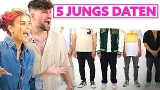 5 JUNGS BLIND DATEN!  Romina von GNTM